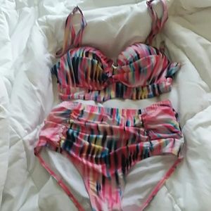 bathing suit high waisted 2 piece